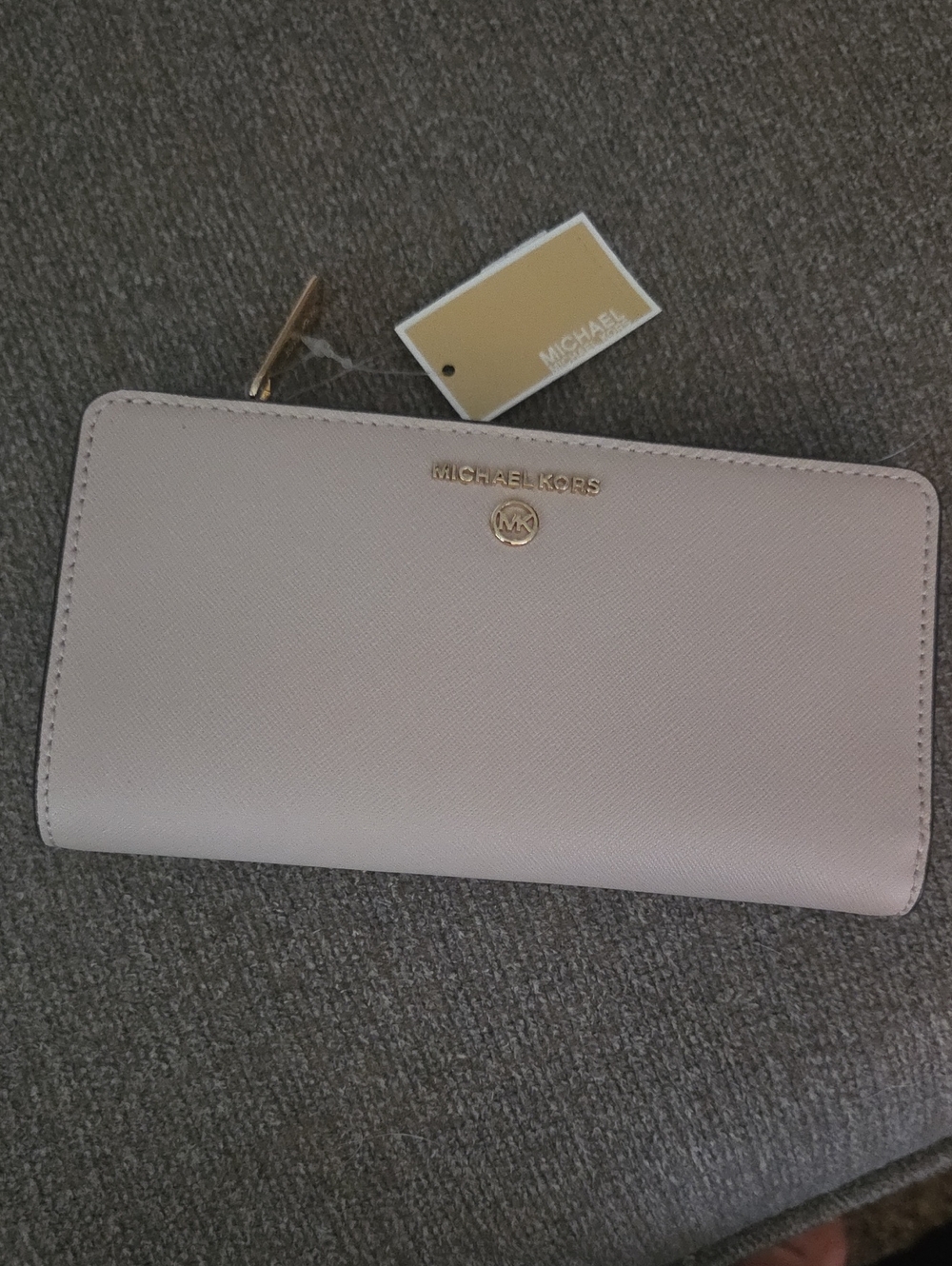 MICHAEL KORS Blush Pink Leather Snap Closure Wallet